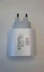 Белый зарядник 40W, 1 USB, 2 Type-C зарядное устройство, СЗУ блок питания