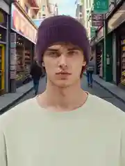 Фиолетовый мужская шапка бини, унисекс