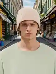 Бежевый мужская шапка бини, унисекс
