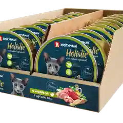Влажный корм для кошек "Holistic" С индейкой и цукини MIX ламистер 100гр*20шт