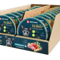 Влажный корм для кошек "Holistic" С кроликом и индейкой ламистер 100гр*20шт