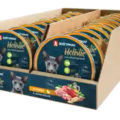 Влажный корм для кошек "Holistic" С уткой и шпинатом ламистер 100гр*20шт