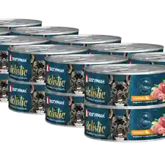 Влажный корм для собак "Holistic" С уткой, индейкой и картофелем ж/б 100г*24шт