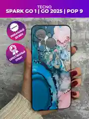 Фуксия чехол для Tecno Spark Go 1 / Go 2025 с принтом, с рисунком (Техно Спарк Го 1 / Го 2025)