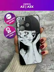 Белый чехол для Oppo A3 / Oppo A3x с принтом, с рисунком (Оппо А3)
