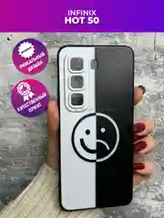Золотистый хаки чехол для Infinix HOT 50 4G с принтом, с рисунком (Инфиникс ХОТ 50 4Джи)