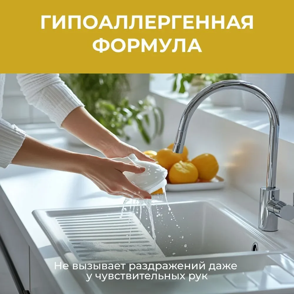 Средство для мытья посуды SVELLI, аромат лимона, 1 литр