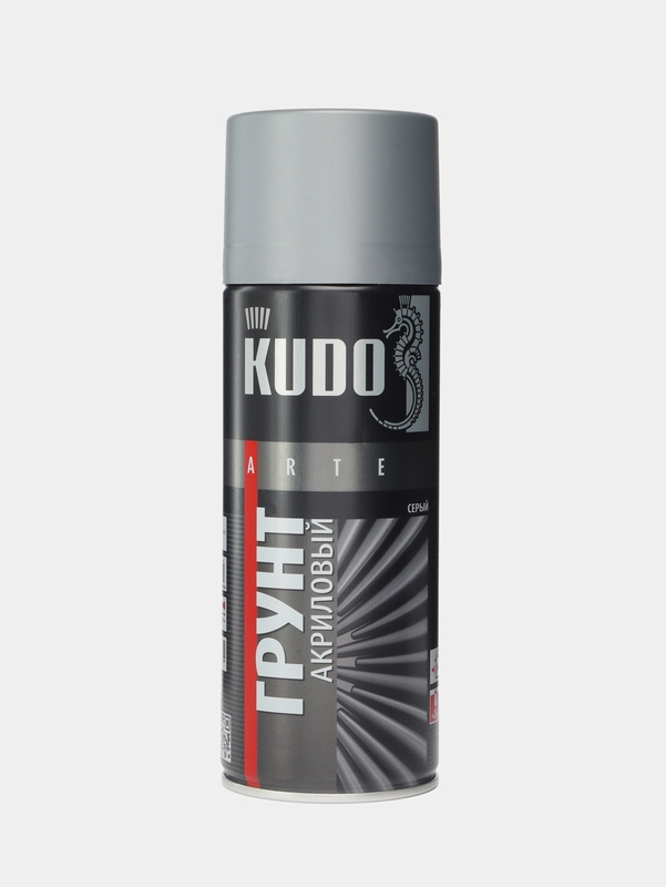 KUDO Грунт универсальный, акриловый, KU-2101, цвет серый, аэрозоль, 520 мл