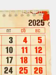 Красный календарь  2025 Змея  настольный  "Домик"  размер 22*11,5 см
