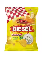 Чипсы Turbo Diesel 120г со вкусом Сметана и зелень (спеццех)