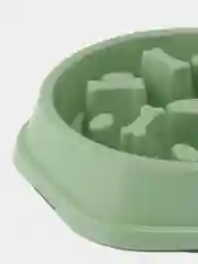 Зеленый миска для медленного кормления, большая, 21х4см