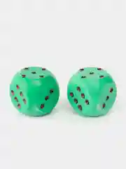 Зеленый кубик игральный (игральные кости), Цветной