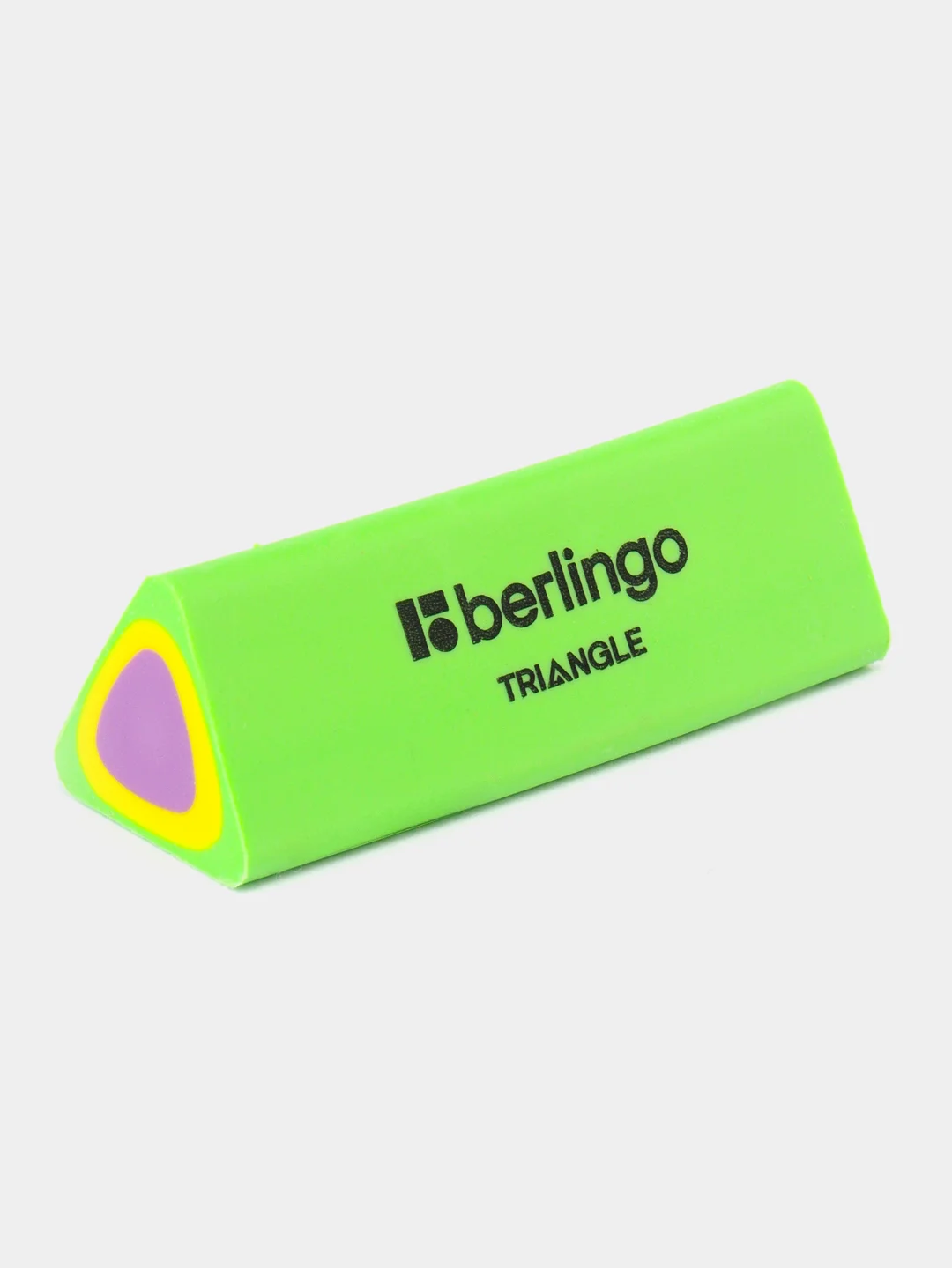 Зеленый ластик Berlingo "Triangle", треугольный, термопластичная резина, 44*15*15мм