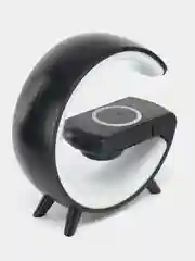Черный умный Bluetooth светильник с колонкой, ночник, с беспроводной зарядкой