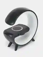 Черный умный Bluetooth светильник с колонкой, ночник, с беспроводной зарядкой