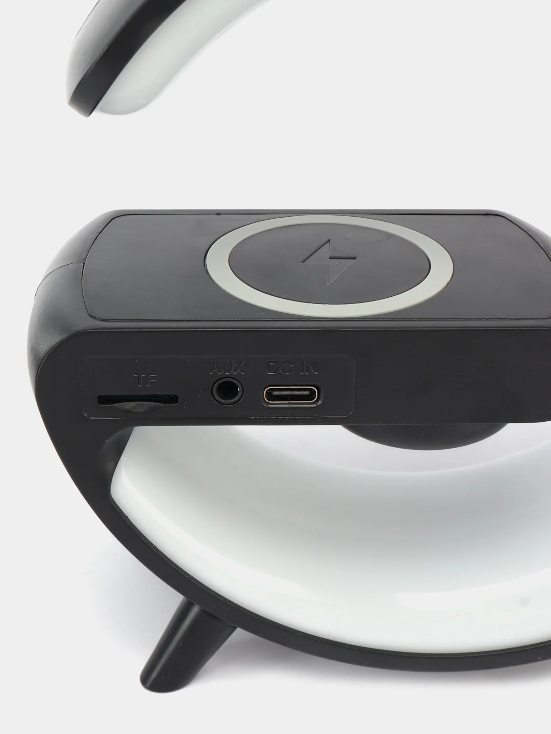 Черный умный Bluetooth светильник с колонкой, ночник, с беспроводной зарядкой