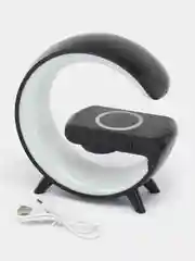 Черный умный Bluetooth светильник с колонкой, ночник, с беспроводной зарядкой
