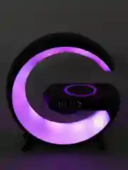 Черный умный Bluetooth светильник с колонкой, ночник, с беспроводной зарядкой