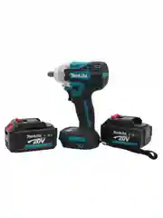 Синий гайковерт Makita аккумуляторный бесщеточный, 20V  с набором насадок