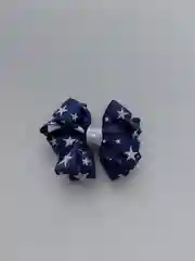 Бантик синий со звездами ,1 шт,на заколке