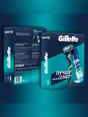 Набор Gillette: бритва Gillette Mach3 с 1 сменной кассетой и гелем для бритья Series, 75 мл