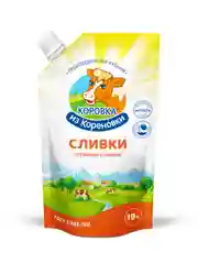 Сливки сгущеные  с сахором КОРОВКА из Кореновки м.д.ж. 19,0%, 270г дойпак.