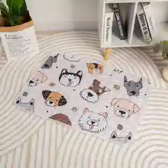 Бежевый лежак для собаки и кошки, одеяло, лежанка