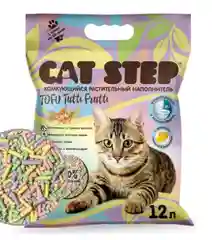 Соевый комкующийся наполнитель Cat Step Tofu Tutti, с ароматом карамели, 12 л