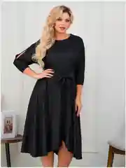 Черный платье женское, большие размеры