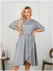Серебряный платье женское, большие размеры