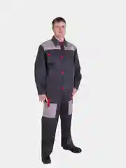Спецодежда, Костюм рабочий мужской "Фаворит" (куртка / полукомбинезон, цвет- серый)
