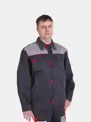Спецодежда, Костюм рабочий мужской "Фаворит" (куртка / полукомбинезон, цвет- серый)