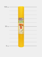Решетка садовая, рулон 1х20м, ячейка 20х20мм, желтая, пластиковая