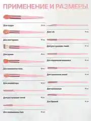 Розовый набор кистей для макияжа, кисть для пудры, теней, румян, тонального крема, кисточки 13 шт
