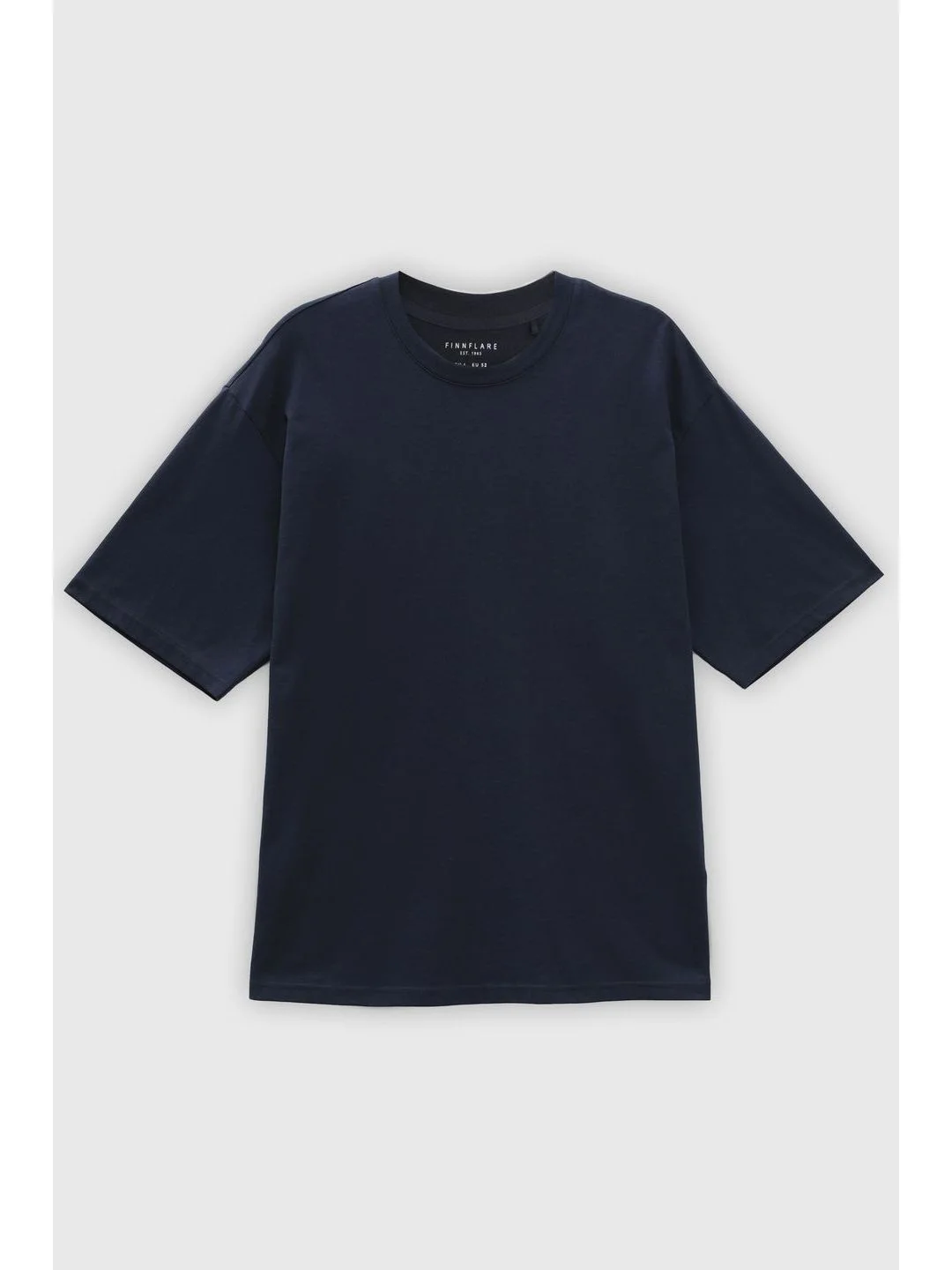 Синий футболка oversize силуэта из хлопка