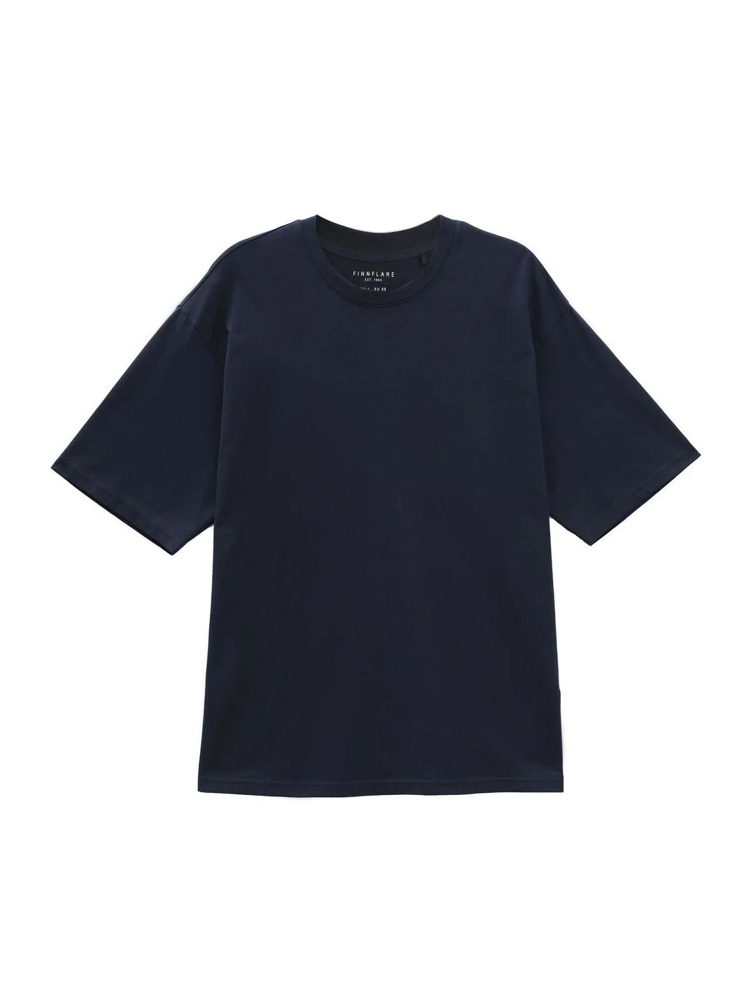 Синий футболка oversize силуэта из хлопка