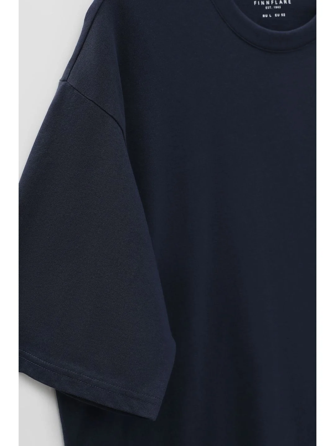 Синий футболка oversize силуэта из хлопка