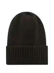 Черный шапка с шерстью
