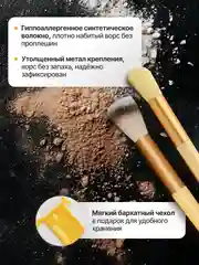Желтый набор кистей для макияжа, кисть для пудры, теней, румян, тонального крема, кисточки 13 шт