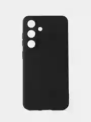 Черный чехол для Samsung Galaxy S25 (Самсунг Галакси С25), черный, прозрачный