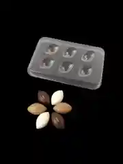 Молд пластиковый для конфет "Какао бобы", миндаль для шоколада