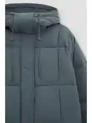 Пальто утепленное с капюшоном