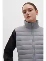 Голубой утепленный жилет