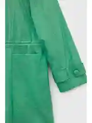 Зеленый укороченный плащ с капюшоном