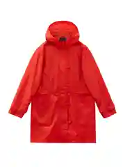 Зеленый укороченный плащ с капюшоном