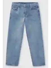 Голубой джинсы barrel leg fit женские