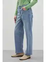 Голубой джинсы barrel leg fit женские