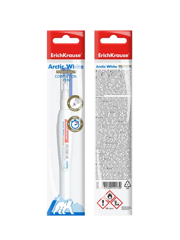 Ручка-корректор ErichKrause Arctic white, в пакете по 1 шт