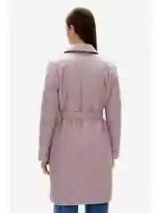 Розовый полупальто утепленное с поясом