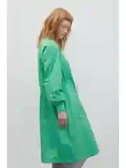 Зеленый плащ с поясом на кулиске